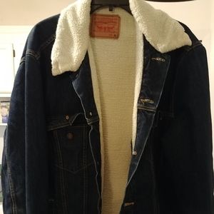 Levi's Denim Sherpa Trucker Jacket